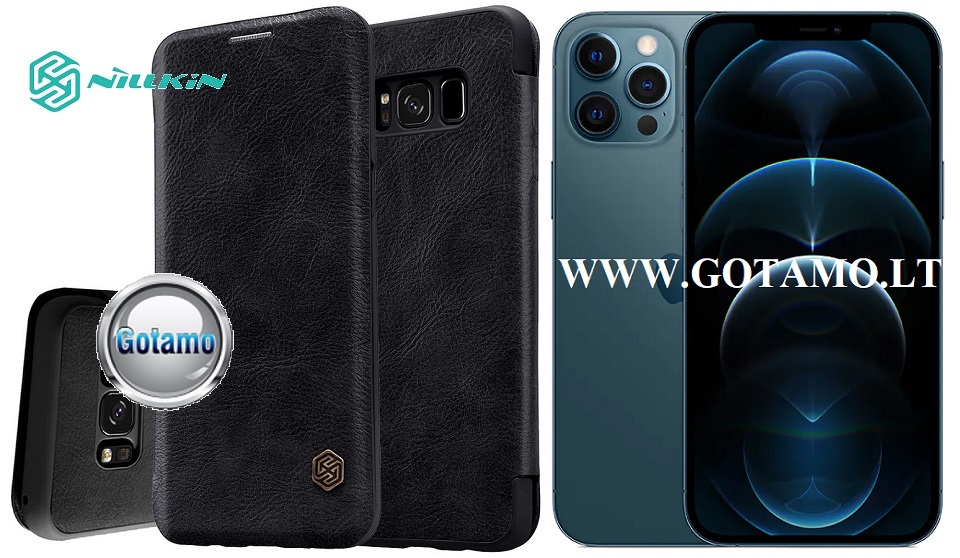 Nillkin qin odinis deklas Apple iPhone 12 pro max juodos