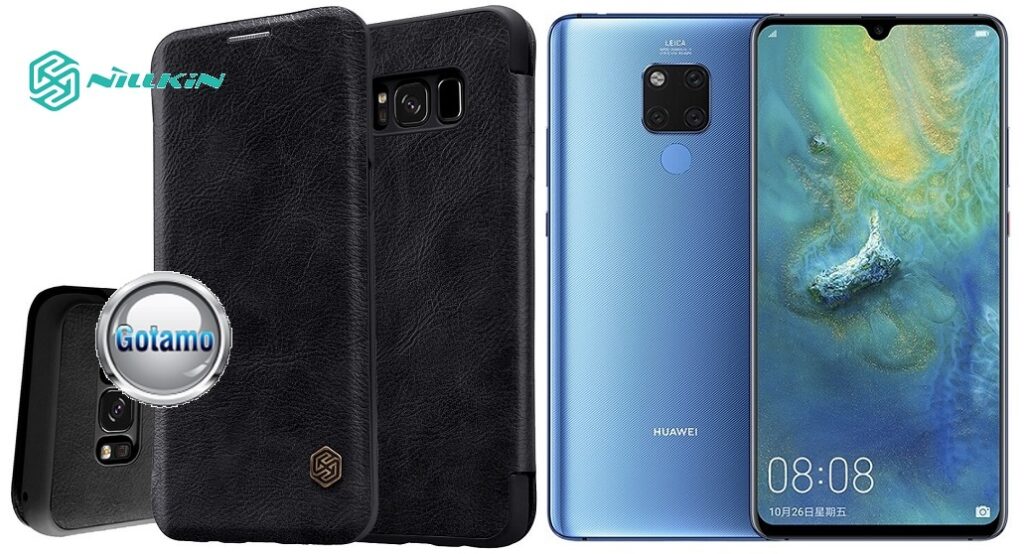 Nillkin Qin odinis dėklas Huawei Mate 20 telefonams juodos spalvos