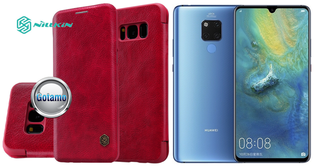 Nillkin Qin odinis dėklas Huawei Mate 20 telefonams raudonos spalvos