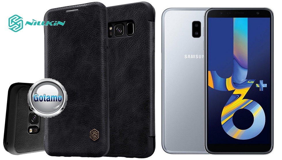 Nillkin Qin odinis dėklas Samsung Galaxy J6+ (2018) juodos spalvos