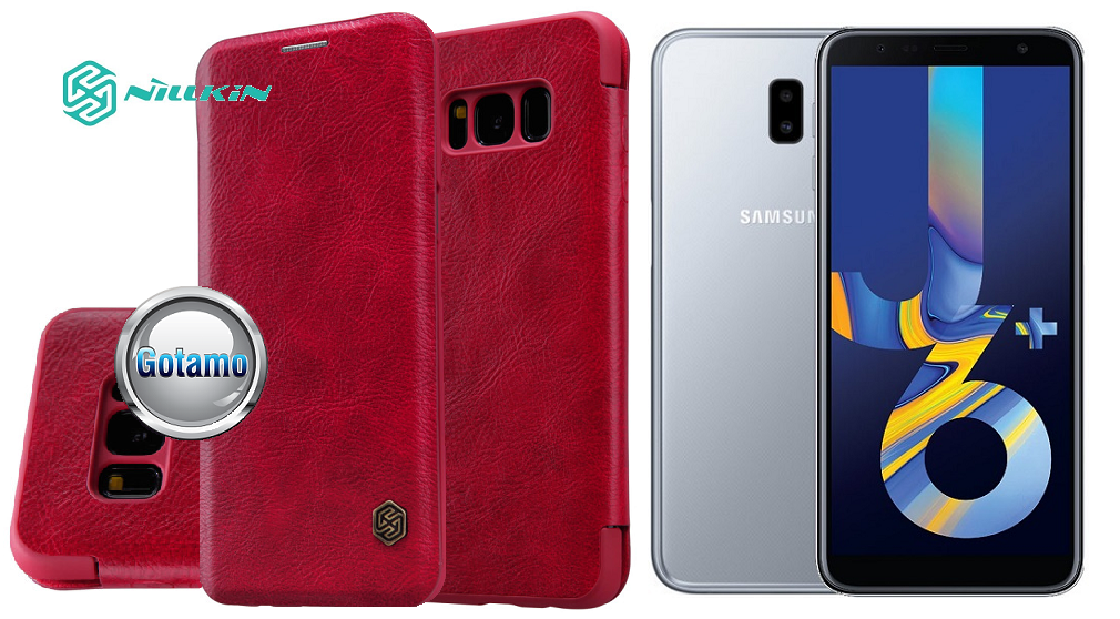 Nillkin Qin odinis dėklas Samsung Galaxy J6+ (2018) raudonos spalvos