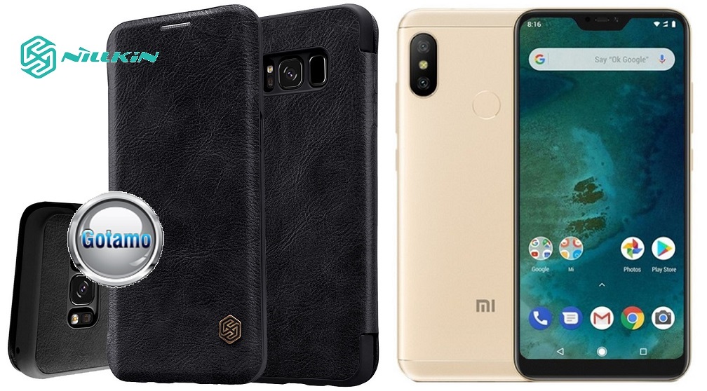 Nillkin Qin odinis dėklas Xiaomi Mi A2 Lite, Xiaomi Redmi 6 Pro telefonams juodos spalvos