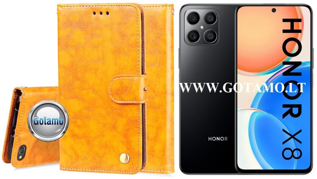 Odyssey dėklas Honor X8 telefonui garstyčių spalvos