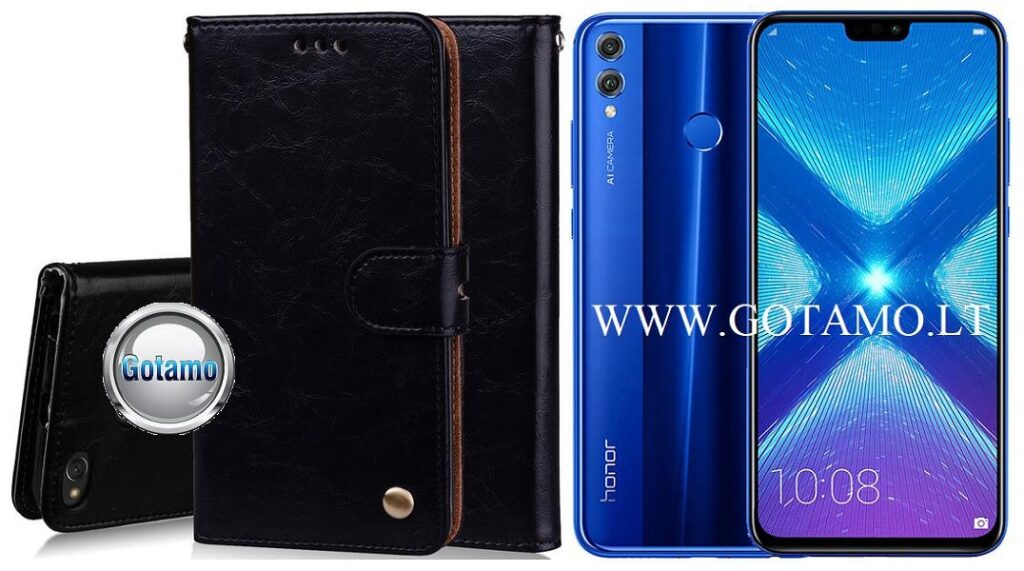 Odyssey dėklas Huawei Honor 8X telefonui juodos spalvos