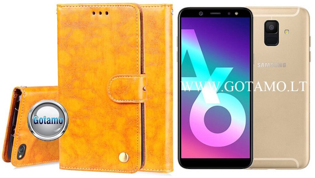 Odyssey dėklas Samsung Galaxy A6 (2018) garstyčių spalvos