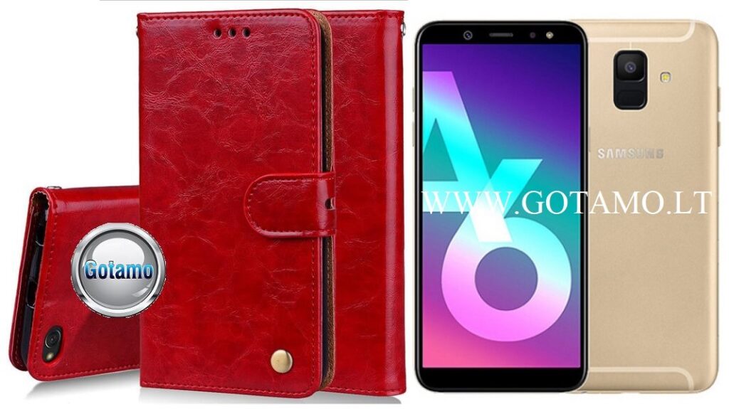 Odyssey dėklas Samsung Galaxy A6 (2018) raudonos spalvos
