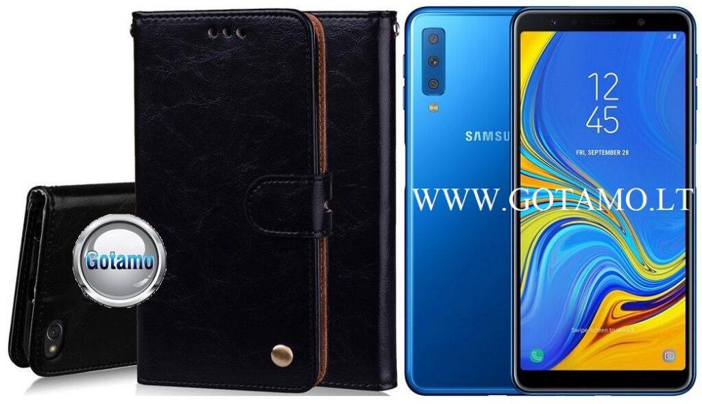 Odyssey dėklas Samsung Galaxy A7 (2018) juodos spalvos