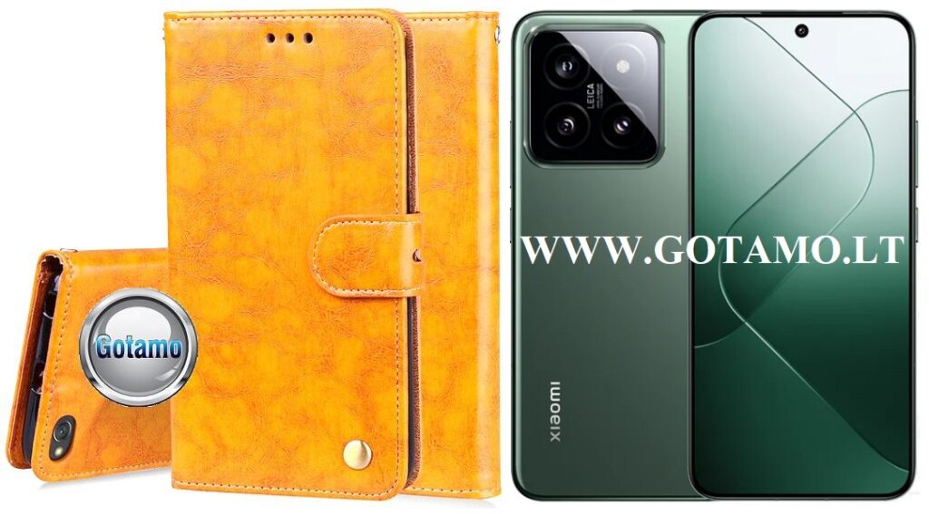 Odyssey dėklas Xiaomi 14 telefonui garstyčių spalvos