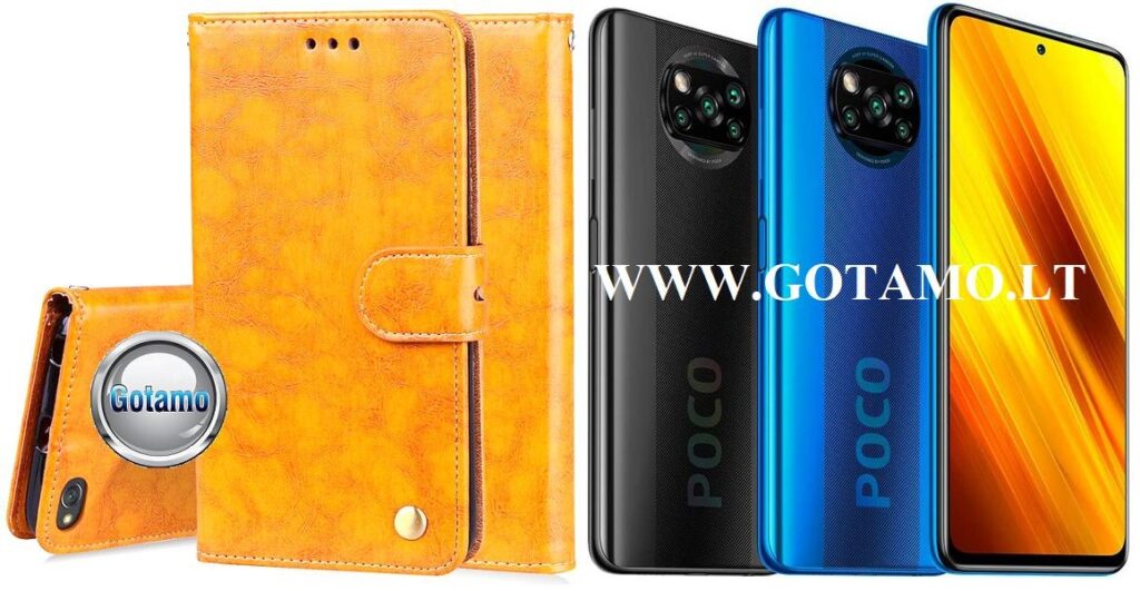 Odyssey dėklas Xiaomi Poco X3, Xiaomi Poco X3 NFC, Xiaomi Poco X3 Pro telefonams garstyčių spalvos