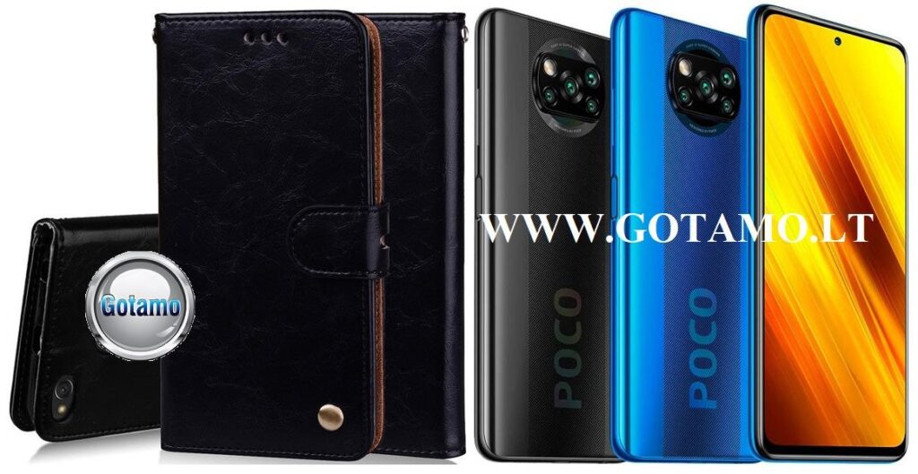 Odyssey dėklas Xiaomi Poco X3, Xiaomi Poco X3 NFC, Xiaomi Poco X3 Pro telefonams juodos spalvos