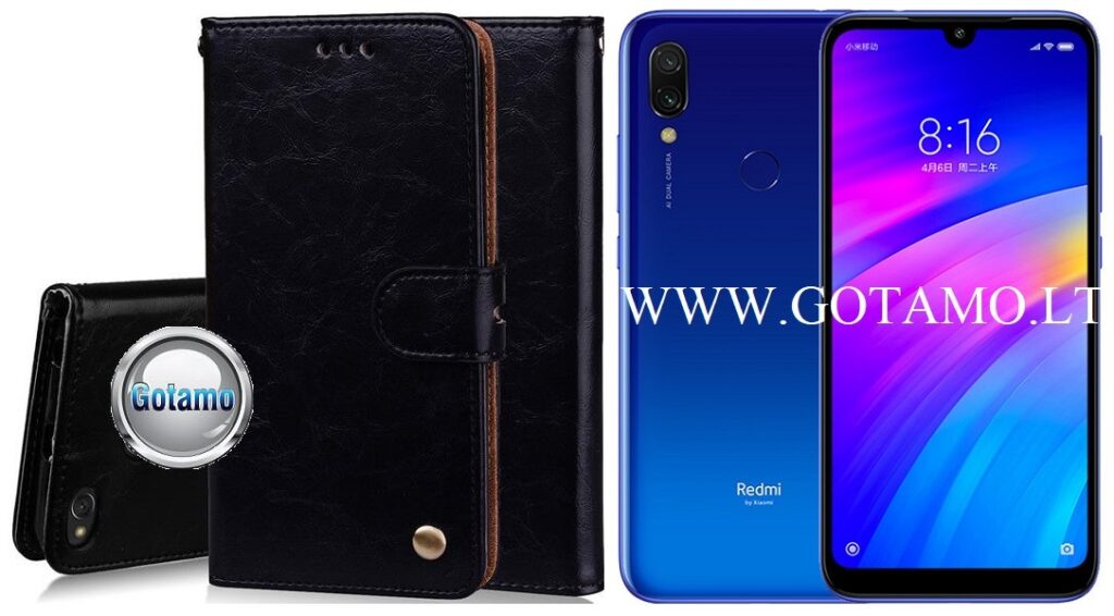 Odyssey dėklas Xiaomi Redmi 7 telefonui juodos spalvos