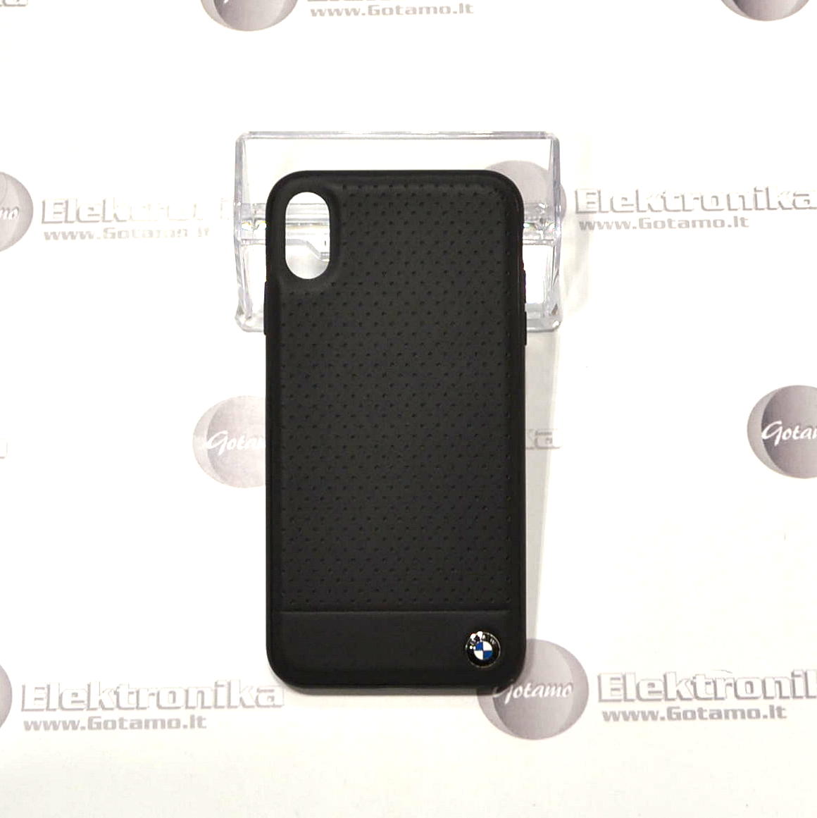 Originalus BMW dėklas nugarėlė Perforated Leather Apple iPhone Xs Max telefonams juodos spalvos 3 Bmw deklas perforated leather Apple iPhone xs max juodos 3