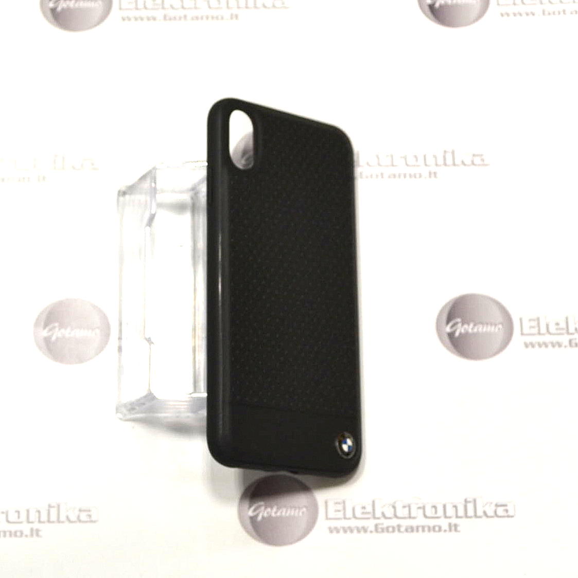 Originalus BMW dėklas nugarėlė Perforated Leather Apple iPhone Xs Max telefonams juodos spalvos 5 Bmw deklas perforated leather Apple iPhone xs max juodos 5