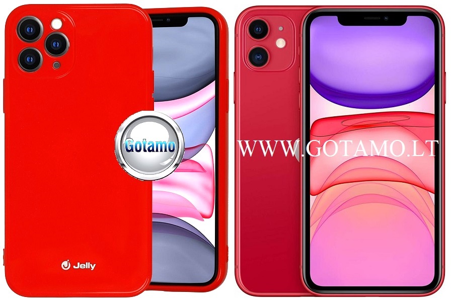 Pearl jelly deklas Apple iPhone 11 raudonos