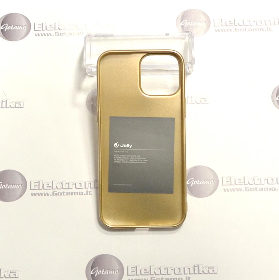 Pearl Jelly dėklas nugarėlė Apple iPhone 13 Pro Max telefonui aukso spalvos 3 Pearl jelly deklas Apple iPhone 13 pro max aukso 3