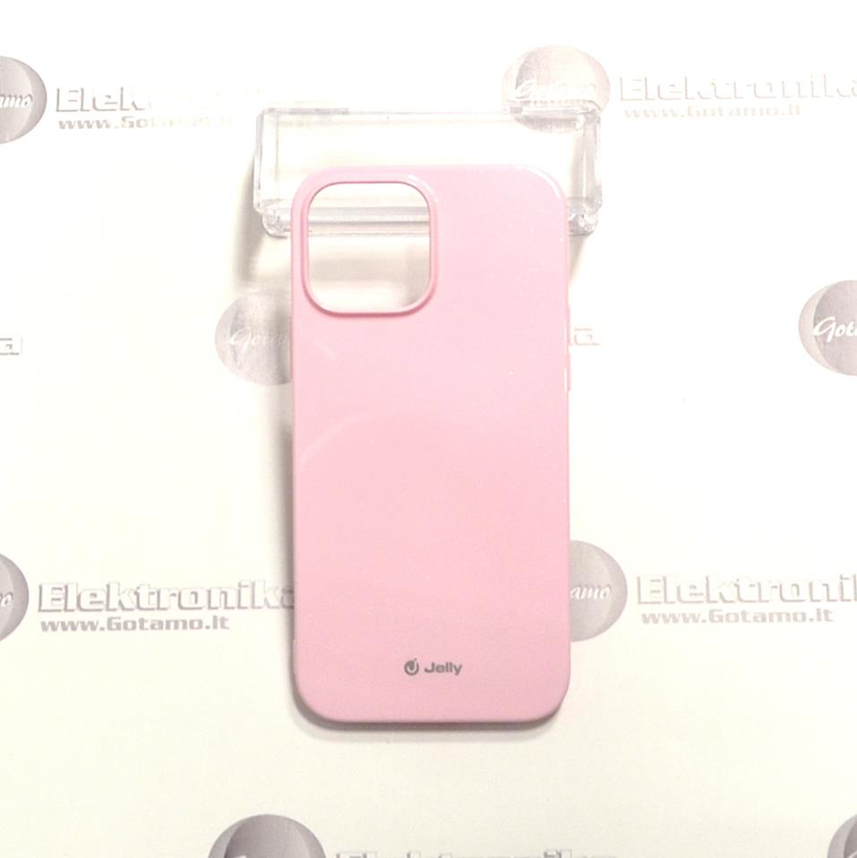 Pearl Jelly dėklas nugarėlė Apple iPhone 13 Pro Max telefonui šviesiai rožinės spalvos 2 Jelly deklas Apple iPhone 13 pro max sviesiai rozines 2