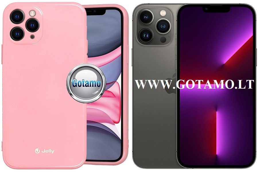 Jelly deklas Apple iPhone 13 pro max sviesiai rozines