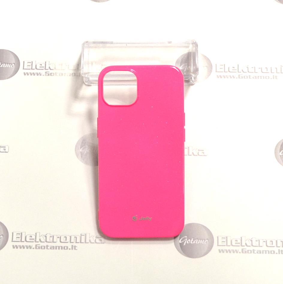 Pearl Jelly dėklas nugarėlė Apple iPhone 13 telefonui tamsiai rožinės spalvos 2 Pearl jelly deklas Apple iPhone 13 tamsiai rozines 2