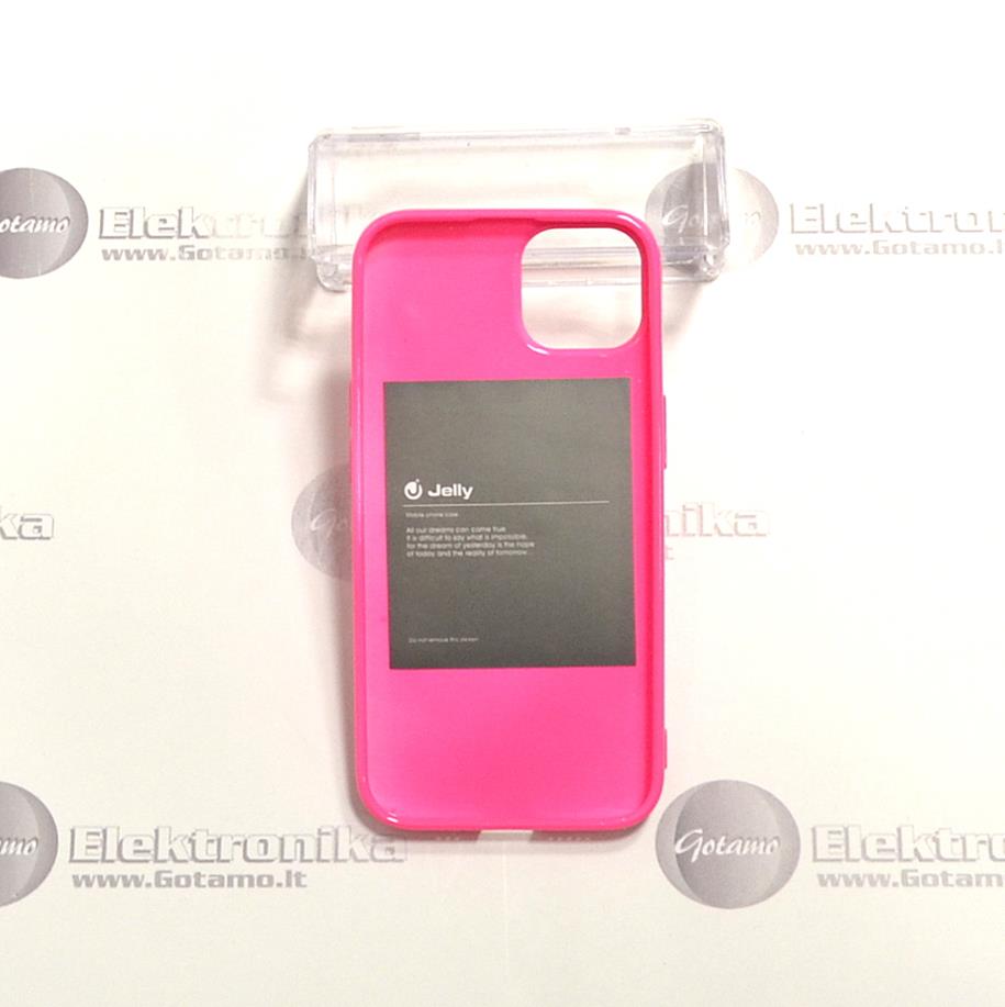Pearl Jelly dėklas nugarėlė Apple iPhone 13 telefonui tamsiai rožinės spalvos 3 Pearl jelly deklas Apple iPhone 13 tamsiai rozines 3