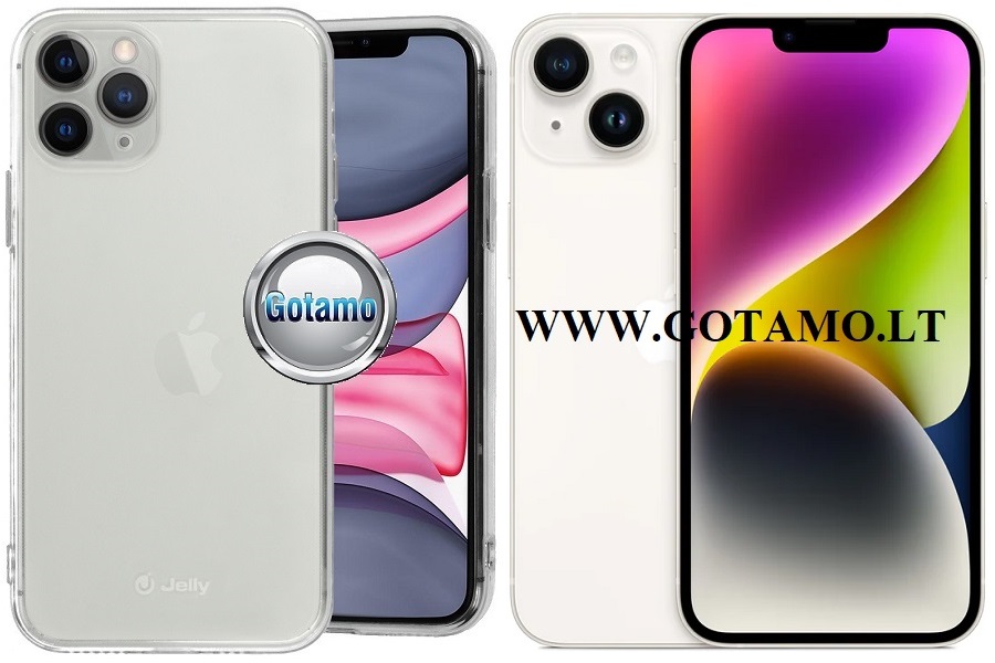 Pearl jelly deklas Apple iPhone 14 skaidrus