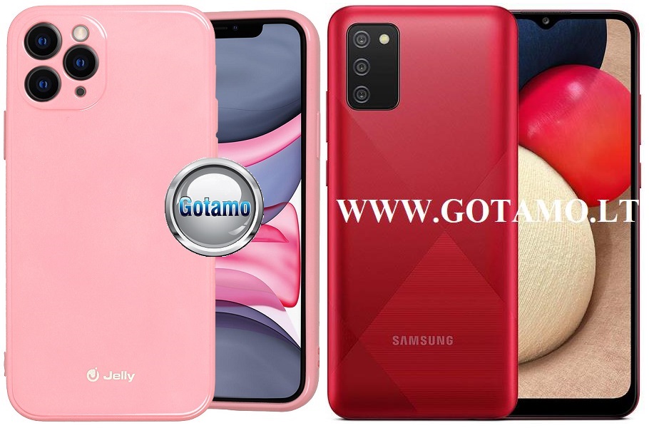 Pearl Jelly dėklas Samsung Galaxy A03s rožinės spalvos