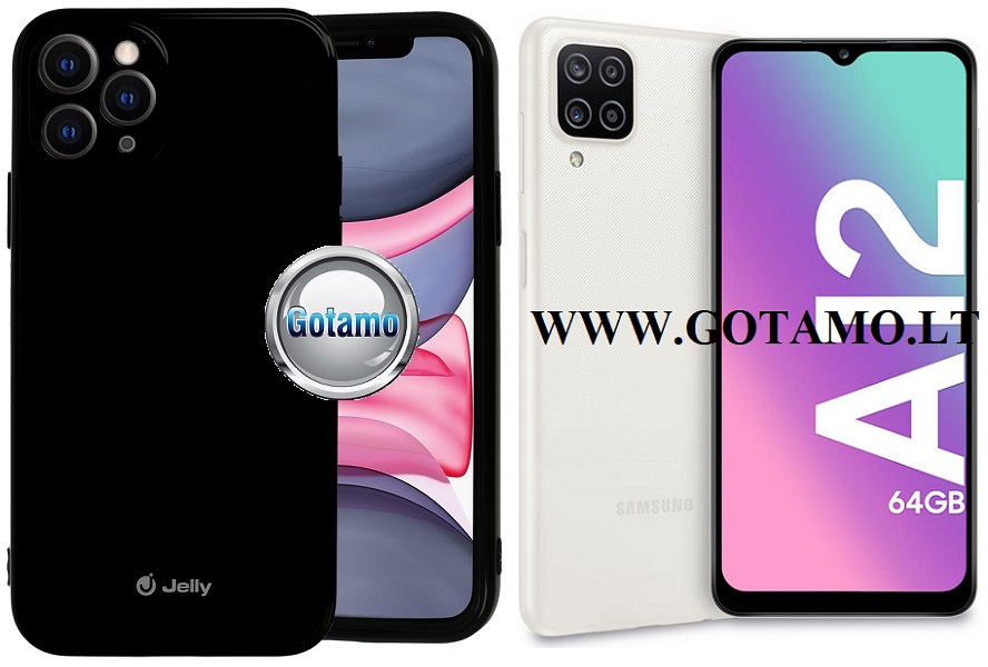 Pearl Jelly dėklas Samsung Galaxy M12 juodos spalvos