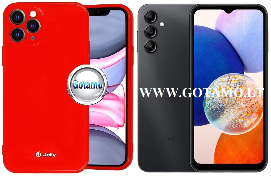 Pearl Jelly dėklas Samsung Galaxy A14 5G raudonos spalvos