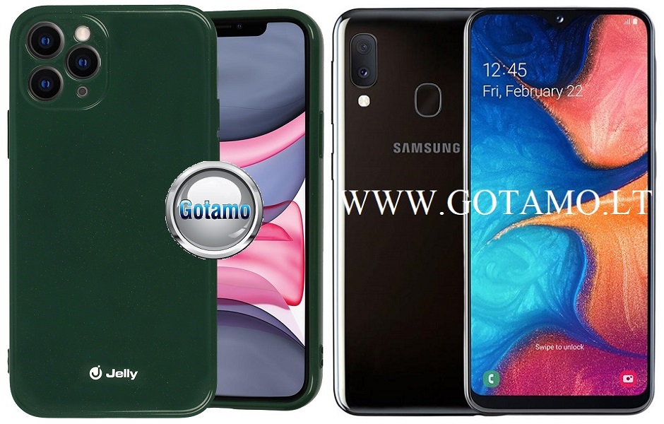 Pearl Jelly dėklas Samsung Galaxy A20e žalios spalvos