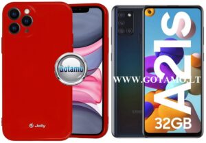 Pearl Jelly dėklas Samsung Galaxy A21s raudonos spalvos
