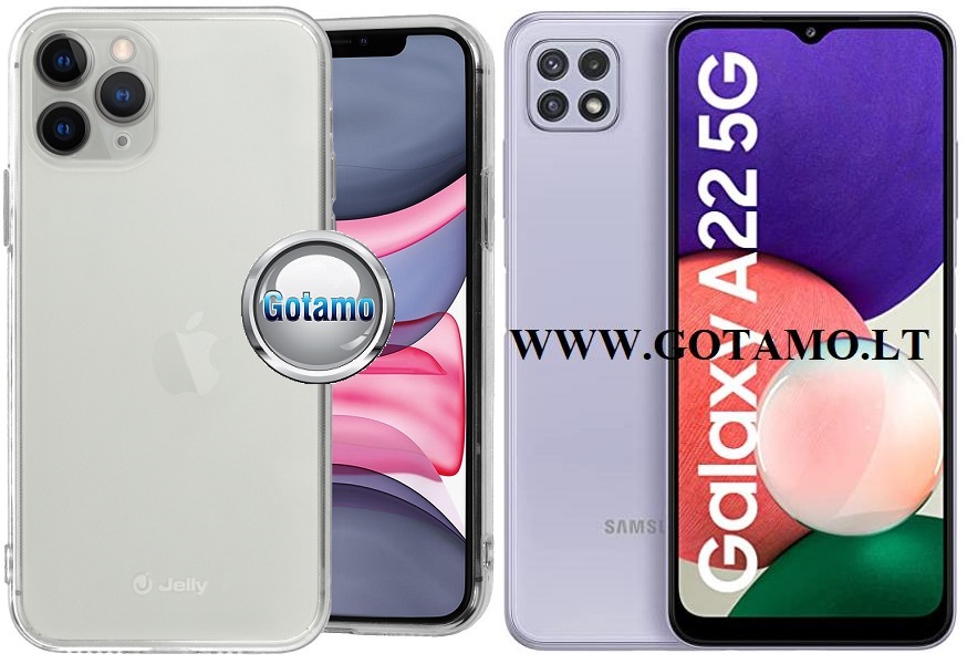 Pearl Jelly dėklas Samsung Galaxy A22 5G skaidrus spalvos