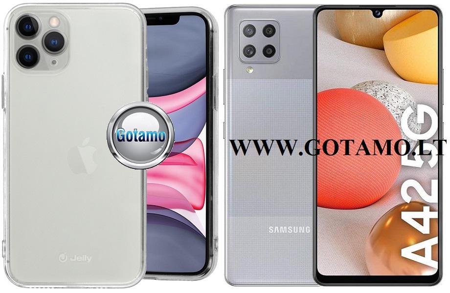 Pearl Jelly dėklas Samsung Galaxy A42 5G skaidrus spalvos
