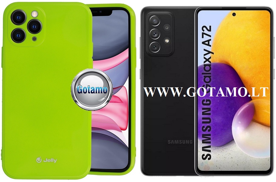 Pearl Jelly dėklas Samsung Galaxy A72 salotinės spalvos