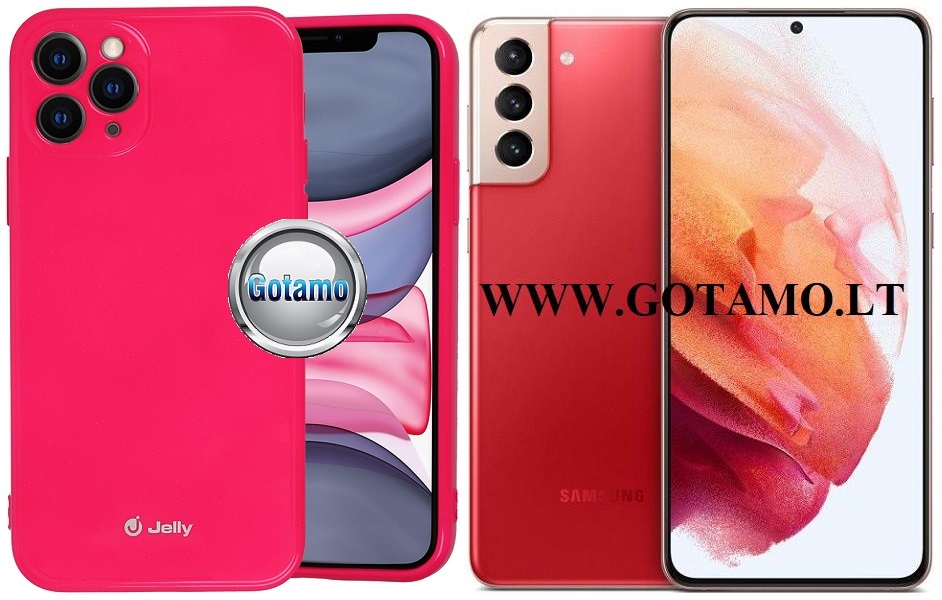 Pearl Jelly dėklas Samsung Galaxy S21+ 5G rožinės spalvos