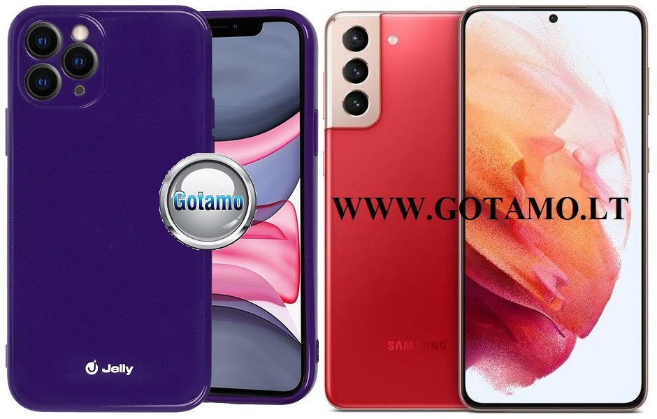 Pearl Jelly dėklas Samsung Galaxy S21+ 5G violetinės spalvos