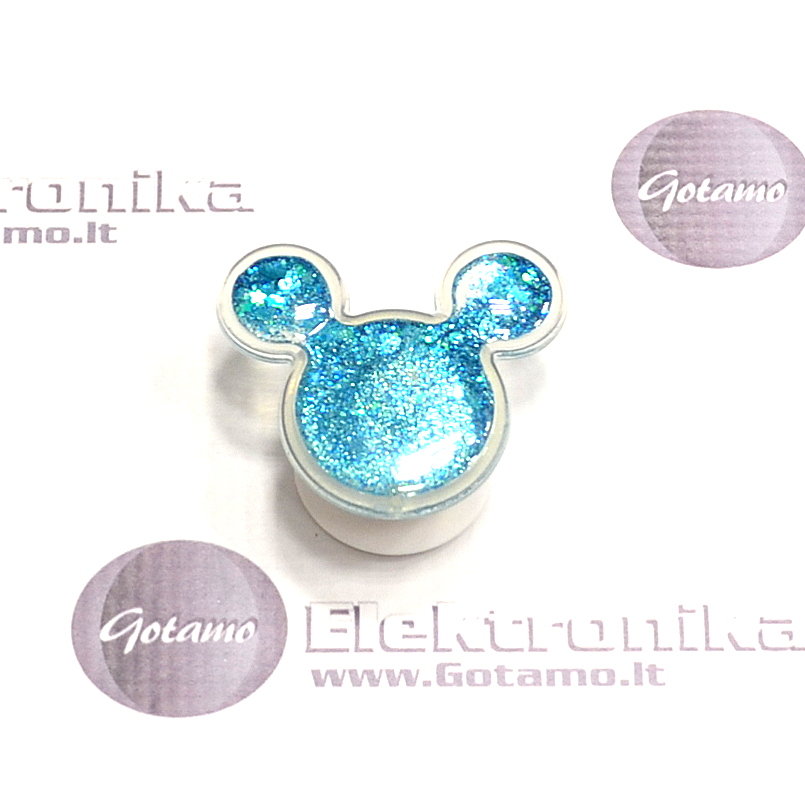 Pop Socket Mickey žydros spalvos klijuojamas laikiklis telefonui 2 Pop Socket laikiklis Mickey žydra telefonui
