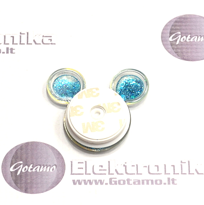 Pop Socket Mickey žydros spalvos klijuojamas laikiklis telefonui 3 Pop Socket laikiklis Mickey žydra telefonui