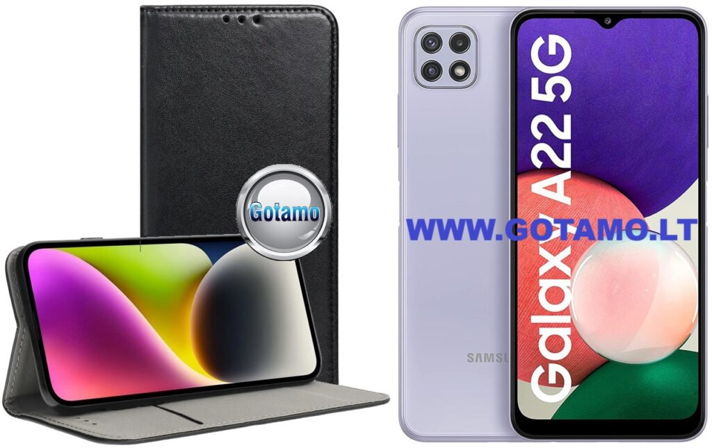 Re-Cap magnetinis dėklas Samsung Galaxy A22 5G juodos spalvos