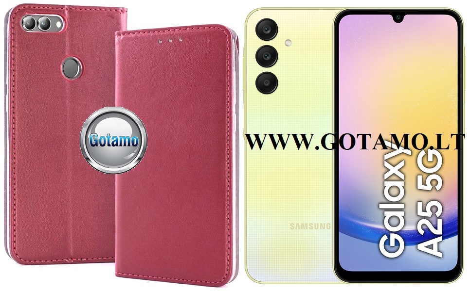 Re-Cap magnetinis dėklas Samsung Galaxy A25 mobiliajam bordo spalvos