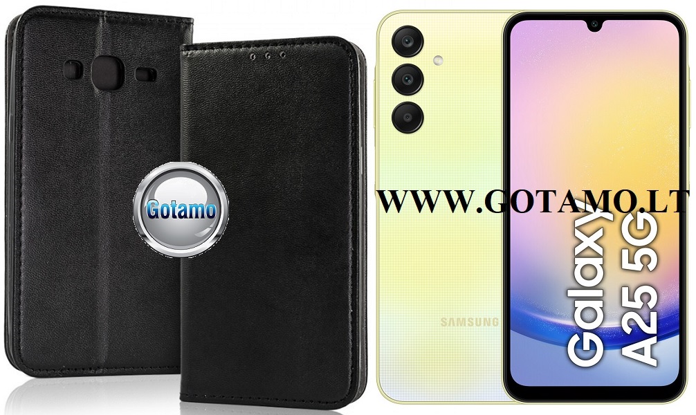 Re-Cap magnetinis dėklas Samsung Galaxy A25 mobiliajam juodos spalvos