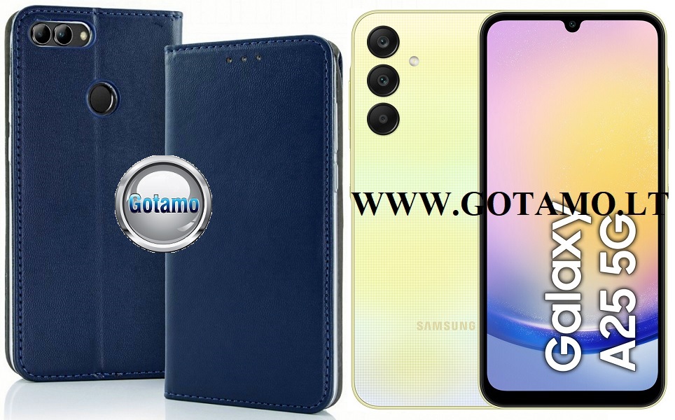 Re-Cap magnetinis dėklas Samsung Galaxy A25 mobiliajam mėlynos spalvos