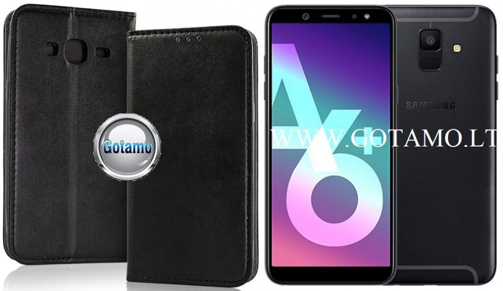 Re-Cap magnetinis dėklas Samsung Galaxy A6 Plus (2018) juodos spalvos