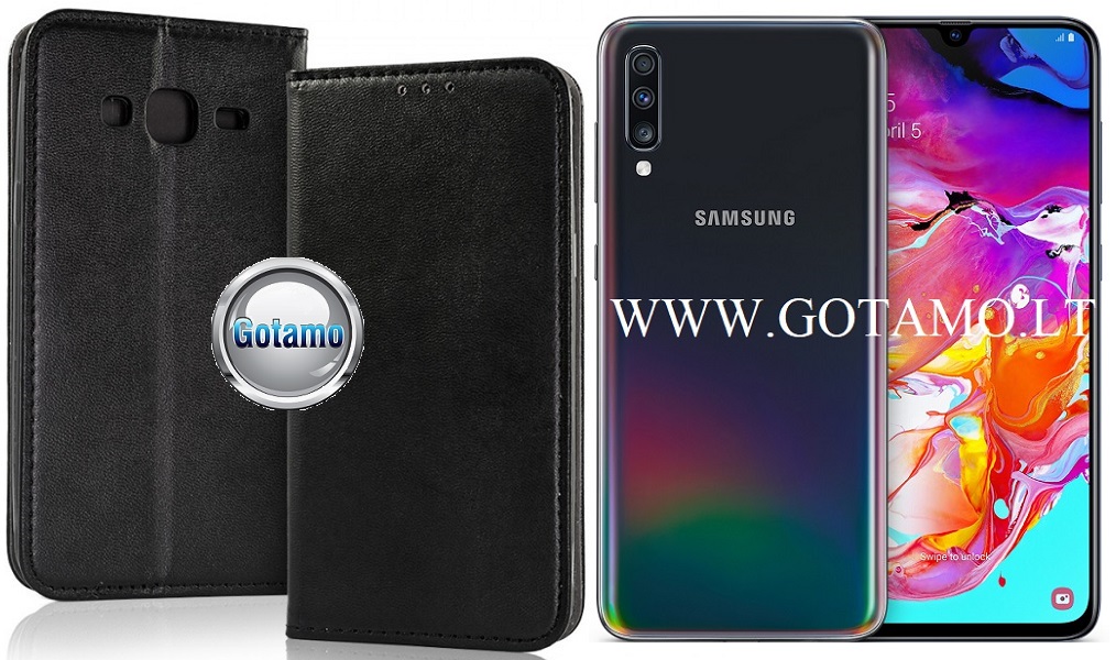 Re-Cap magnetinis dėklas Samsung Galaxy A70 mobiliajam juodos spalvos