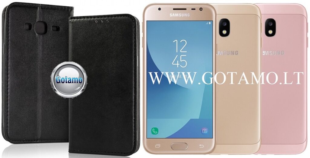 Re-Cap magnetinis dėklas Samsung Galaxy J3 (2017) mobiliajam juodos spalvos