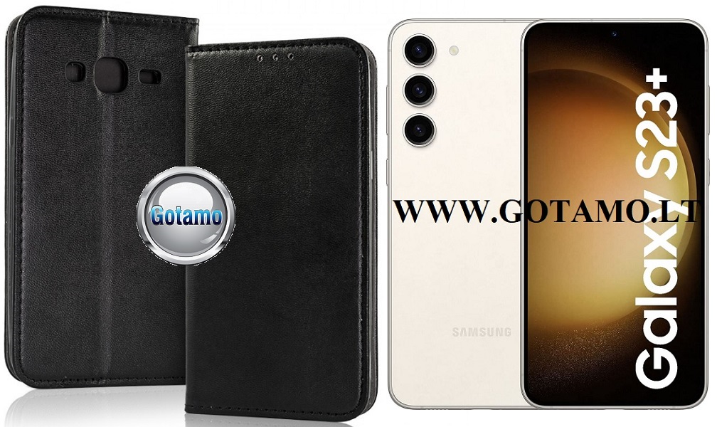 Re-Cap magnetinis dėklas Samsung Galaxy S23+ (S23 Plus) mobiliajam juodos spalvos