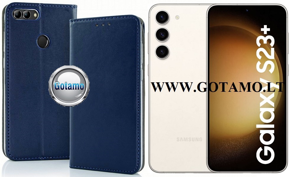Re-Cap magnetinis dėklas Samsung Galaxy S23+ (S23 Plus) mobiliajam mėlynos spalvos