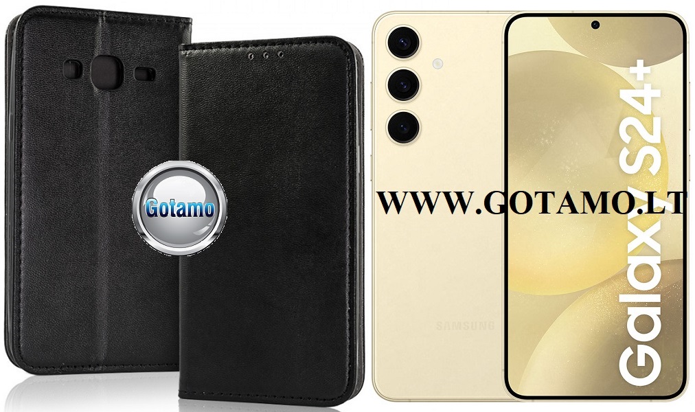 Re-Cap magnetinis dėklas Samsung Galaxy S24+ (S24 Plus) mobiliajam juodos spalvos