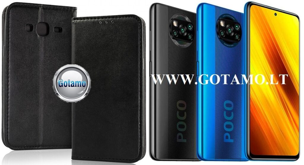 Re-Cap magnetinis dėklas Xiaomi Poco X3, Xiaomi Poco X3 NFC, Xiaomi Poco X3 Pro mobiliesiems telefonams juodos spalvos