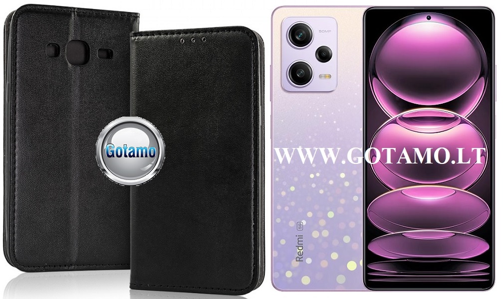 Re-Cap magnetinis dėklas Xiaomi Redmi Note 12 Pro, Xiaomi Poco X5 Pro mobiliesiems telefonams juodos spalvos