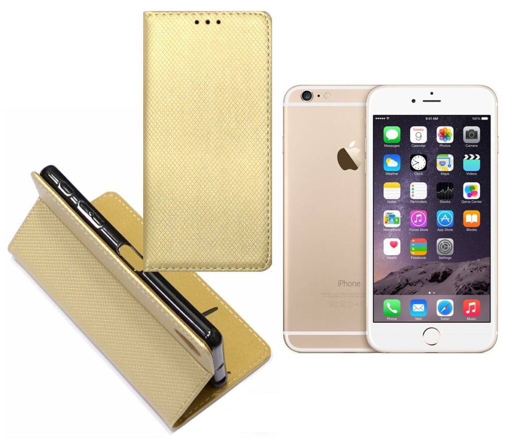 Re grid magnetinis dėklas Apple iPhone 6 6s aukso