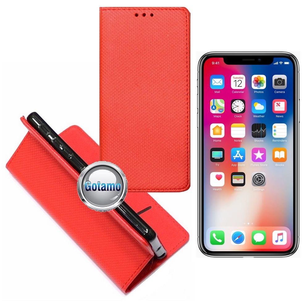 Re grid magnetinis deklas Apple iPhone x xs raudonos